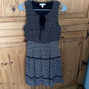 LC LAUREN CONRAD Black & White Sleeveless Summer Dress Size XS